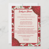 Invitation Baby shower de Poppie rouge par distance (Devant)