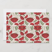 Invitation Baby shower de Poppie rouge par distance (Dos)