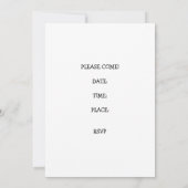 Invitation Baby shower de port de capot de chaton (Dos)