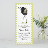 Invitation Baby shower de poussette (Debout devant)