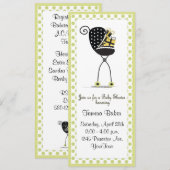 Invitation Baby shower de poussette (Devant / Derrière)