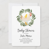 Invitation Baby shower de poussette agricole (Devant)