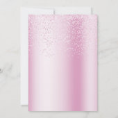 Invitation Baby shower de poussette rose (Dos)