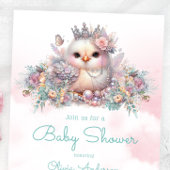 Invitation Baby shower de poussins papillon