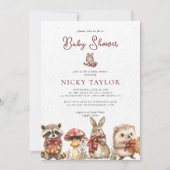 Invitation Baby shower de prairie d'hiver aquarelle (Devant)