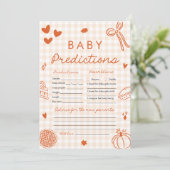 Invitation Baby shower de prédiction de bébé tiré à la main d (Debout devant)