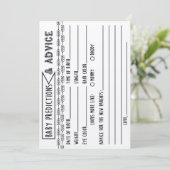 Invitation Baby shower de prédictions et conseils pour bébés  (Debout devant)