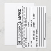 Invitation Baby shower de prédictions et conseils pour bébés  (Devant / Derrière)