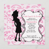 Invitation Baby shower de Prego Mama (Devant / Derrière)