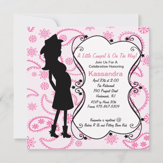 Invitation Baby shower de Prego Mama (Devant)