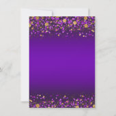 Invitation Baby shower de Prince Afro-Américain Purple Gold (Dos)