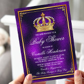 Invitation Baby shower de Prince Purple Gold