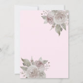 Invitation Baby shower de princesse africaine en argent rose (Dos)