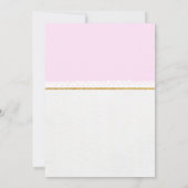 Invitation Baby shower de princesse de cygne rose  (Dos)