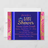 Invitation Baby shower de princesse indienne chic Boho (Dos)