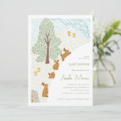 Invitation Baby shower de printemps Bunny (Debout devant)