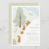 Invitation Baby shower de printemps Bunny (Devant / Derrière)