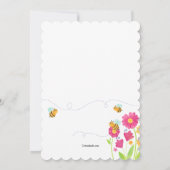Invitation Baby shower de printemps des abeilles (Dos)
