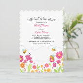 Invitation Baby shower de printemps des abeilles (Debout devant)
