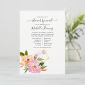 Invitation Baby shower de printemps Fleur sauvage aquarelle p (Debout devant)