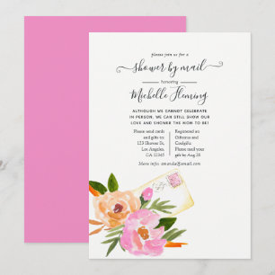 Invitation Baby shower de printemps Fleur sauvage aquarelle p