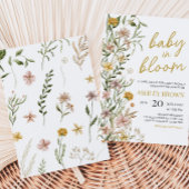 Invitation Baby shower de printemps Fleur sauvage Baby Bloom