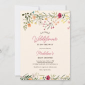 Invitation Baby shower de printemps fleur sauvage de Bohême (Devant)