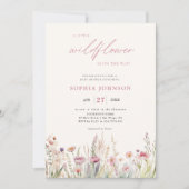 Invitation Baby shower de printemps Little Fleur sauvage Past (Devant)