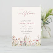 Invitation Baby shower de printemps Little Fleur sauvage Past (Debout devant)