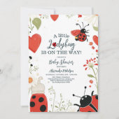Invitation Baby shower de printemps Little Ladybug (Devant)