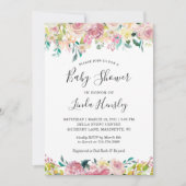 Invitation Baby shower de printemps Pastel Blush Garden Flora (Devant)