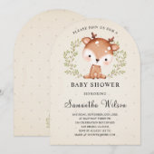 Invitation Baby shower de printemps pour bébé de b (Devant / Derrière)