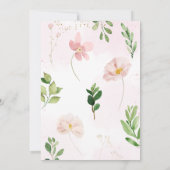 Invitation Baby shower de printemps rose pâle (Dos)