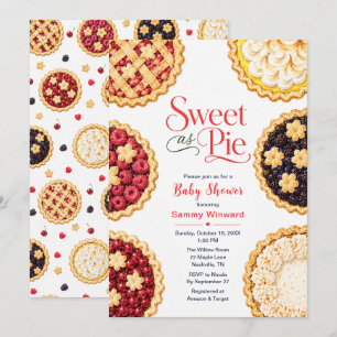 Invitation Baby Shower de Printemps Sucré comme une Tarte