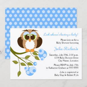Invitation Baby shower de pucerons aux yeux verts