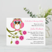 Invitation Baby shower de pucerons Bleu Bébé (Debout devant)