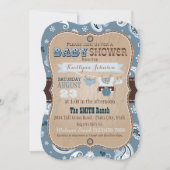 Invitation Baby shower de pullover de bandanna de cowboy (Devant)
