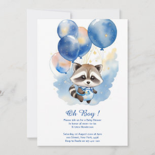 Invitation Baby shower de Raccoon Watercolor