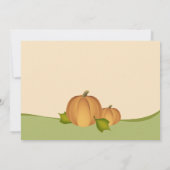 Invitation Baby shower de récolte citrouille (Dos)