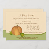 Invitation Baby shower de récolte citrouille (Devant / Derrière)