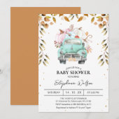 Invitation Baby shower de remplissage de camions Citrouilles (Devant / Derrière)