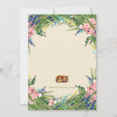 Invitation Baby shower de renard doux (Dos)