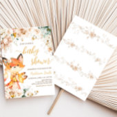Invitation Baby shower de renard forestier