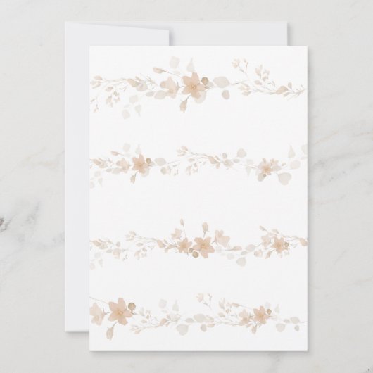 Invitation Baby shower de renard forestier (Dos)