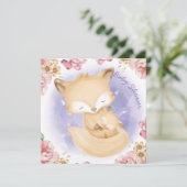 Invitation Baby shower de renards (Debout devant)