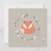 Invitation Baby shower de renards (Dos)