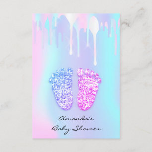 Invitation Baby shower de renouvellement de genre Pieds holog