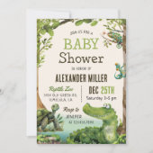 Invitation Baby shower de reptile de marais (Devant)