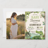 Invitation Baby shower de reptile de marais photo (Devant)