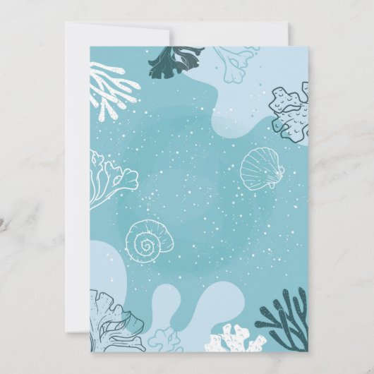 Invitation Baby shower de requin-bébé (Dos)